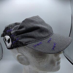 Nightmare Before Christmas Jack Skellington Adult Gray Herringbone Cap Purple
